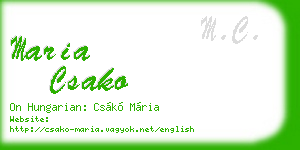 maria csako business card